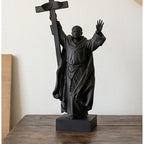 St Junipero Serra Holding Cross Statue