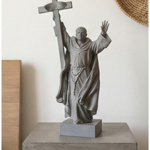 St Junipero Serra Holding Cross Statue