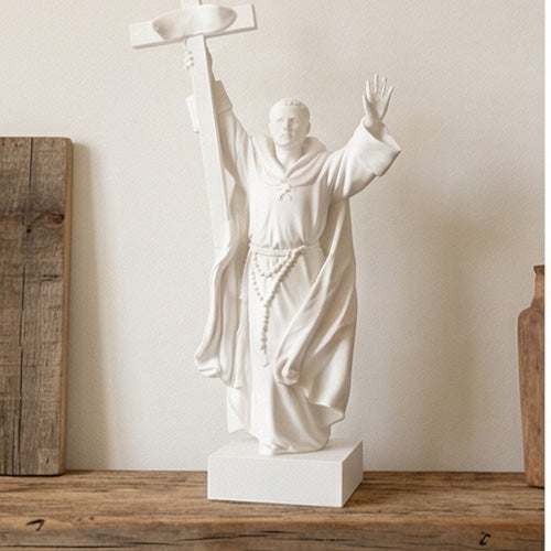 St Junipero Serra Holding Cross Statue
