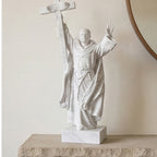 St Junipero Serra Holding Cross Statue