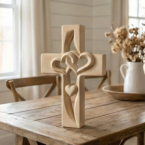 Cross of 3 Hearts