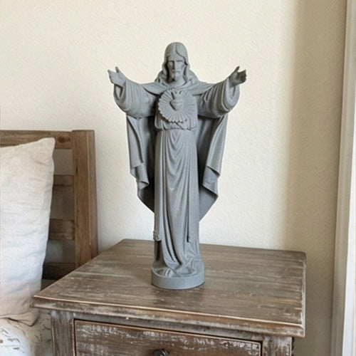 Jesus Sacred Heart Outstretched Arms Statue