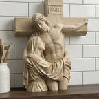 Jesus Mary Cross Statue