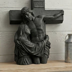 Jesus Mary Cross Statue
