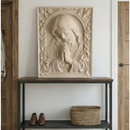 Jesus praying relief wallart