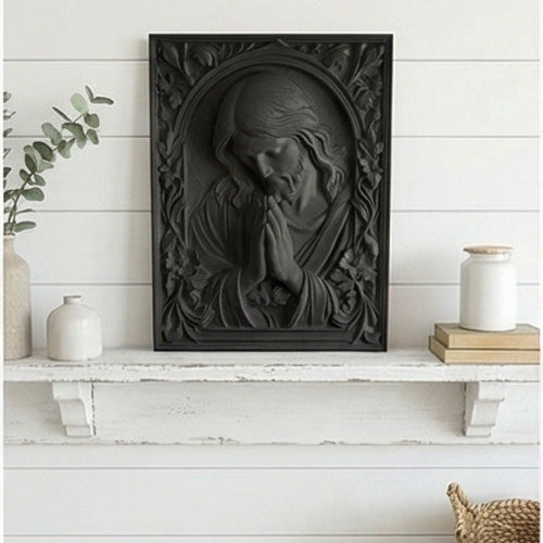 Jesus praying relief wallart